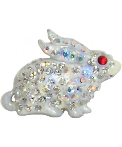 Rabbit Brooch, 20K Gold plated and Crystals (8978/WT) $14.49 Brooches & Pins