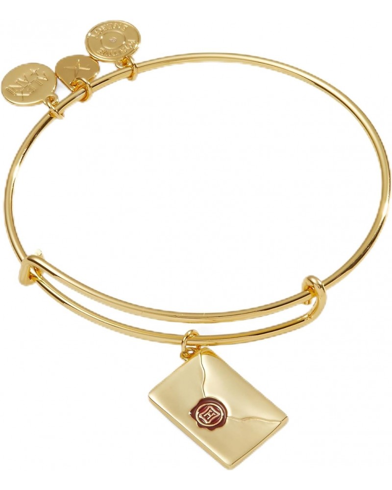 Harry Potter, Acceptance Letter Expandable Charm Bangle Bracelet, Shiny Gold Finish, Gold, 2 to 3.5 in, Brass $14.23 Bracelets