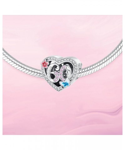 15 16 18 21 30 40 50 60 Years of Love Charms for Bracelet Necklace Happy Birthday Charms 925 Sterling Silver Charm Birthday M...