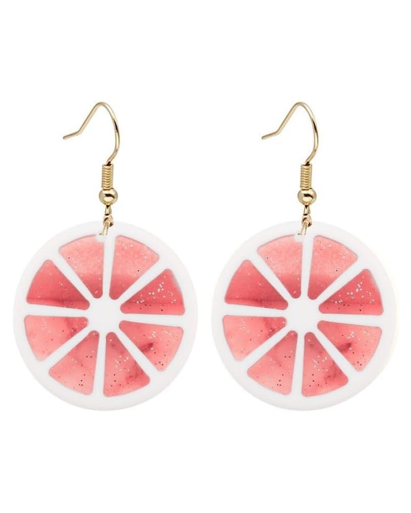 Acrylic Lemon Earrings Lifelike Fruits Dangle Drop Earrings Summer Beach Jewelry Pink $4.48 Earrings