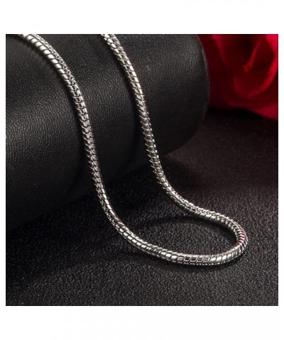 Classic Unisex 925 Sterling Silver Necklace 3-4MM Round Snake Chain Necklace for Men Women - Party Fine Jewelry - Original Si...