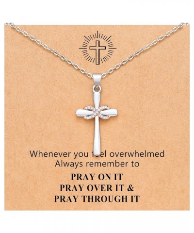 Cross Necklace for Women Christian Faith Religious Gifts Whenever you feel overwhelmed... $13.19 Necklaces