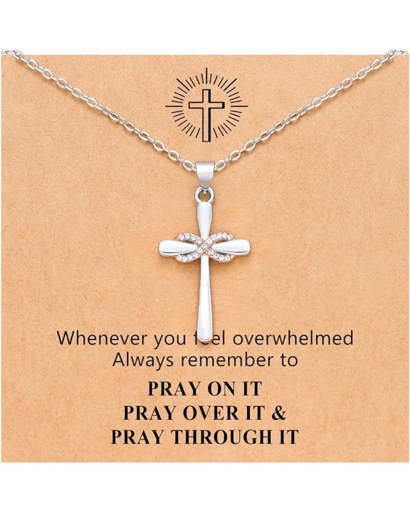 Cross Necklace for Women Christian Faith Religious Gifts Whenever you feel overwhelmed... $13.19 Necklaces