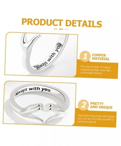 3pcs Heart Ring Couple Rings Couples Rings Fashion Rings Promise Rings for Him Promise Love Heart Hug Rings for Women Engagem...