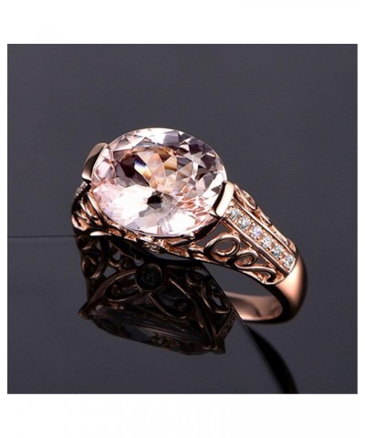 Rings Gift, Clearance Gemstone Ring Rose Gold Rings for Women Luxury Copper Gemstone Ring Jewelry Wedding Rose Gold $3.91 Rings