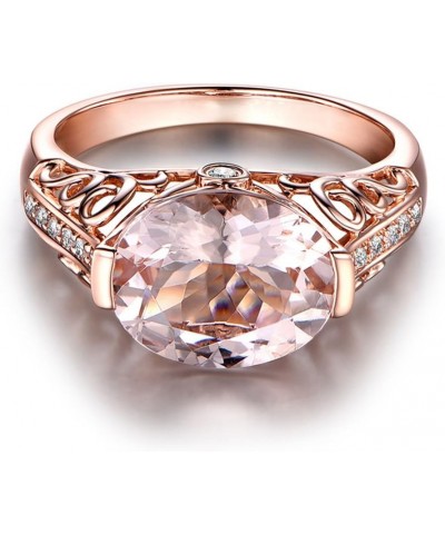 Rings Gift, Clearance Gemstone Ring Rose Gold Rings for Women Luxury Copper Gemstone Ring Jewelry Wedding Rose Gold $3.91 Rings