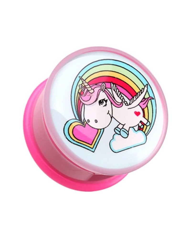 Rainbow Unicorn Single Flared WildKlass Ear Gauge Plug (Sold as Pairs) 5/8" (16mm) $9.03 Body Jewelry