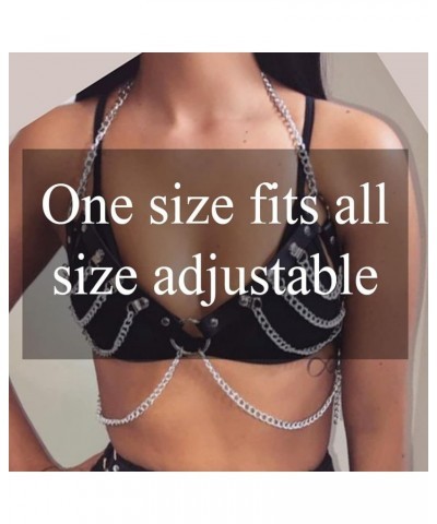 Punk Leather Body Chain Black Harness Waist Belt Goth Body Necklace Belt Party Nightclub Body Accessories for Women C $9.68 B...