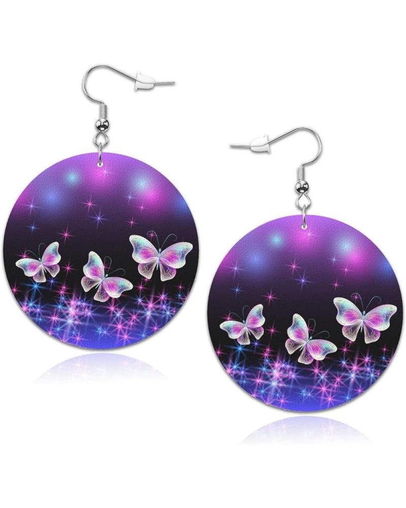 Astrology Galaxy Drop Dangle Leather Earrings Lightweight Faux Leather Dangle Earrings for Women Girls Bridal Jewelry Accesso...