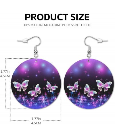 Astrology Galaxy Drop Dangle Leather Earrings Lightweight Faux Leather Dangle Earrings for Women Girls Bridal Jewelry Accesso...