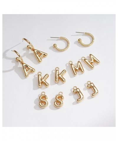 Balloon Initial Earrings for Women Girls, Bubble Letter A-Z Earrings 18K Gold Plated Dainty Alphabet Name Personalized Jewelr...