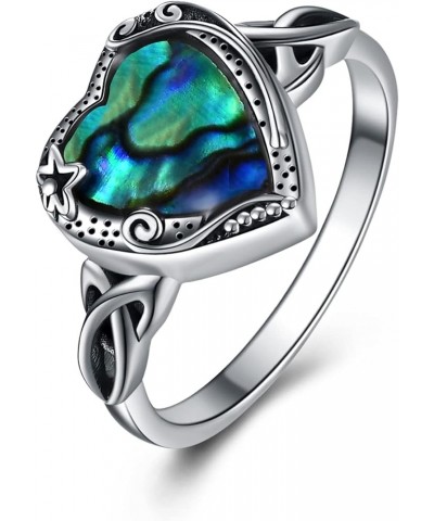 Heart/Abalone/Moonstone Heart Urn Ring for Women 925 Sterling Silver Cremation Jewelry for Ashes Cremation Ring Holds Loved O...