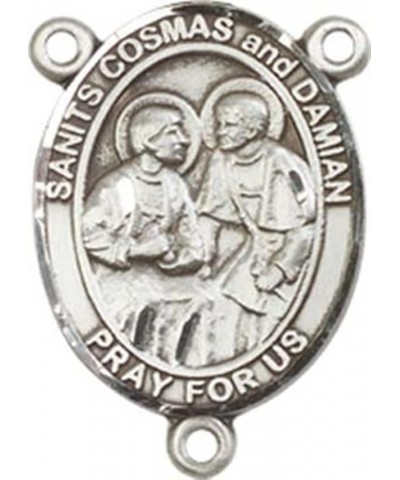 Sterling Silver Catholic Patron Saint Rosary Centerpiece Medal, 3/4 Inch Sts. Cosmas & Damian $39.21 Pendants