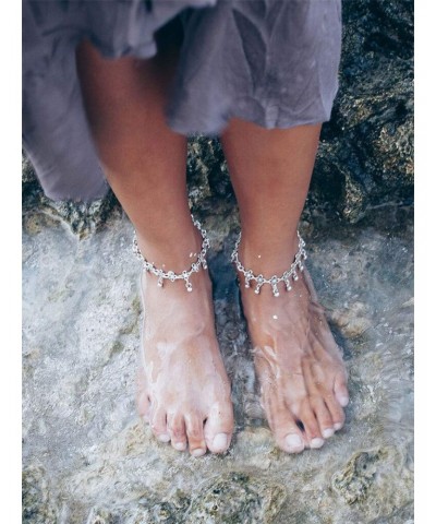 Boho Anklet Vintage Beads Ankle Bracelet Foot Jewelry for Women Summer Barefoot Beach Anklet(set of 2) $7.55 Anklets