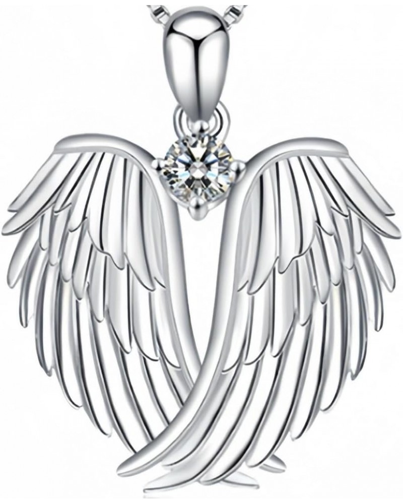 Angel Wings Necklace Christmas Gifts for Girls Guardian Necklaces for Women Jewelry G-0662 White $8.64 Necklaces