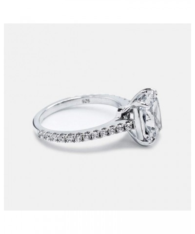 Cushion Cut 3ct Cubic Zirconia CZ Platinum Plated Sterling Silver Engagement Rings $18.12 Rings