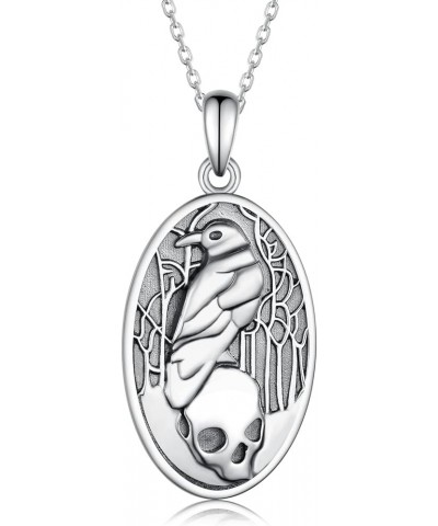 Wolf/Wolf and Girls/Raven/Highland Cow Necklace 925 Sterling Silver Necklace for Women Girls Raven Necklace $14.24 Necklaces