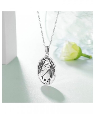 Wolf/Wolf and Girls/Raven/Highland Cow Necklace 925 Sterling Silver Necklace for Women Girls Raven Necklace $14.24 Necklaces