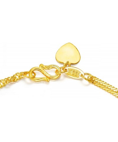 999.9 24K Solid Gold Price-by-Weight 3.74g Gold Twisted Chain Bracelet for Women 09240B | 6.6 Inches, (17 CM) $139.40 Bracelets