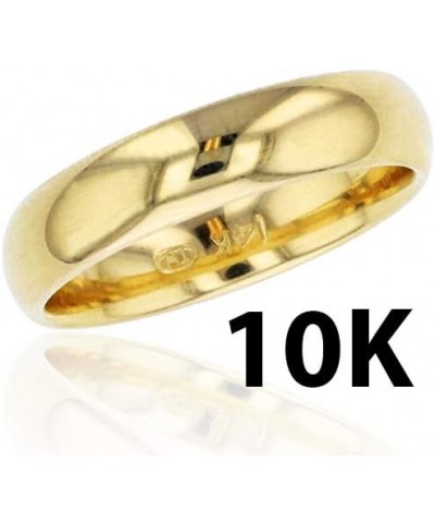 10K or 14K Yellow & White Gold 4mm Polished Plain Wedding Band, Size 4-14 10K-Yellow Gold $62.40 Bracelets