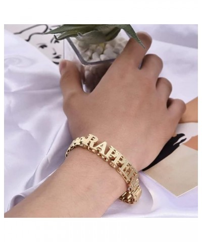 Custom Name Bracelet with Heart Double Plated Name Bracelet Personalized Unisex XOXO Chain Gold Plated Two Tone Custom Name L...