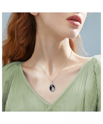 Peacock Necklace Sterling Silver Black Onyx Peacock Pendant Necklace Peacock Feather Jewelry Gifts for Women $17.22 Necklaces