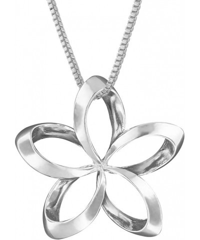 Sterling Silver 14mm Open Plumeria Pendant Necklace, 16+2" Extender 1. Sterling Silver $14.85 Necklaces