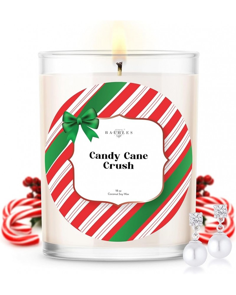 Christmas Winter Candles and Jewelry Earring Inside| Candy Cane Crush| Home Decor Gifts Candy Crush Earring $18.14 Earrings