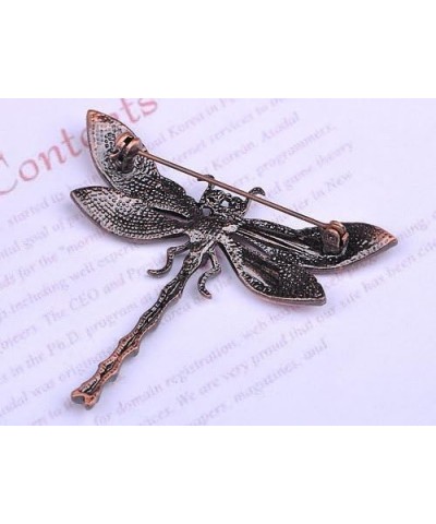 Copper Tone Pink Multicolored Crystal Rhinestone Dragonfly Brooch Pin Pink $10.00 Brooches & Pins