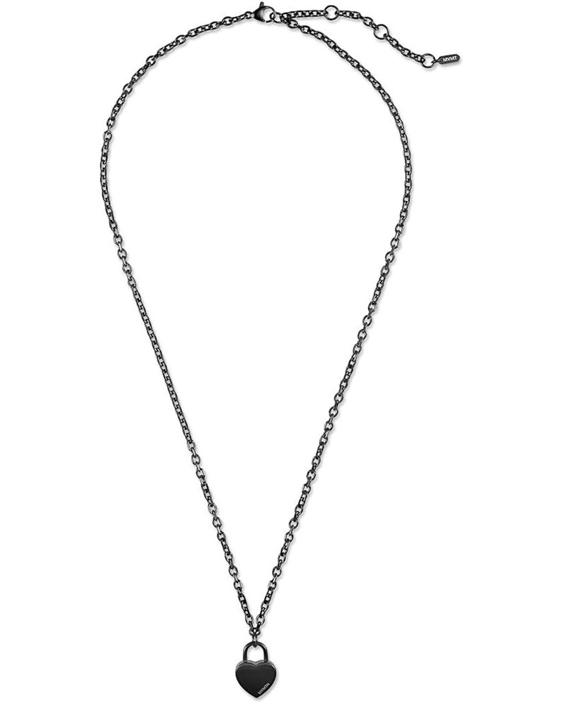 Women's Heartlock Lobster Closure Necklace 20 IN Heartlock Necklace Black $50.62 Necklaces