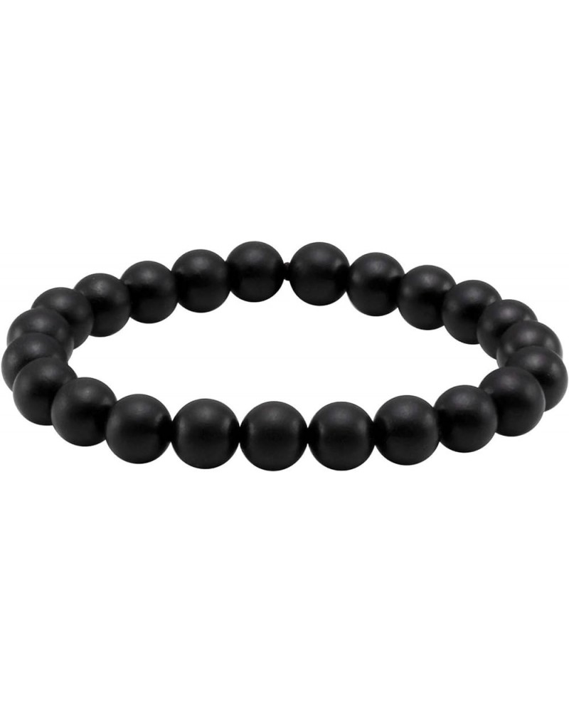 Jewelry Mens Womens Wood Beaded Stretch Bracelet - 8mm Black $7.64 Bracelets