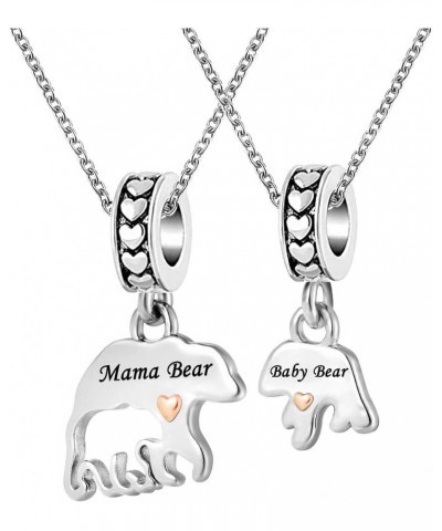 18 inch I Love You Heart Charm Birthday Mama Bear Matching Mother Daughter Pendant Necklace set for 2 $8.69 Necklaces