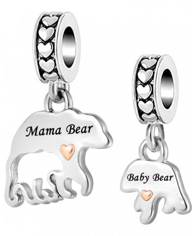 18 inch I Love You Heart Charm Birthday Mama Bear Matching Mother Daughter Pendant Necklace set for 2 $8.69 Necklaces