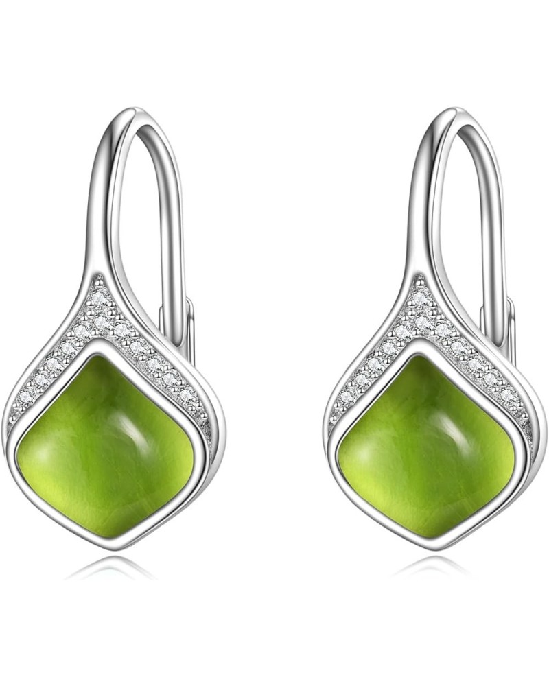 Teardrop Earrings Sterling Silver Filigree Irish Celtic Teardrop Drop Earrings Jewelry Gifts For Women Girls Peridot Drop Ear...