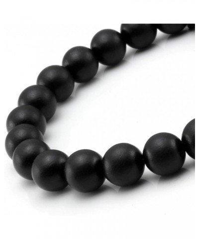 Jewelry Mens Womens Wood Beaded Stretch Bracelet - 8mm Black $7.64 Bracelets