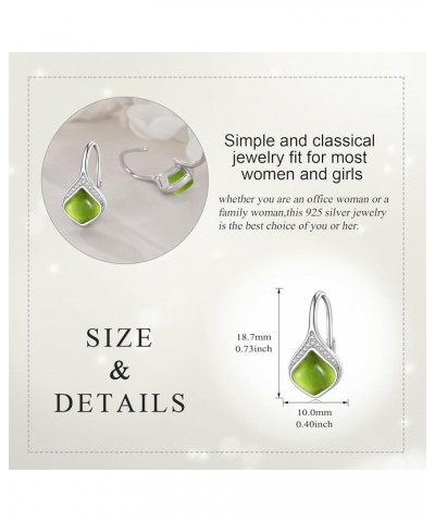 Teardrop Earrings Sterling Silver Filigree Irish Celtic Teardrop Drop Earrings Jewelry Gifts For Women Girls Peridot Drop Ear...