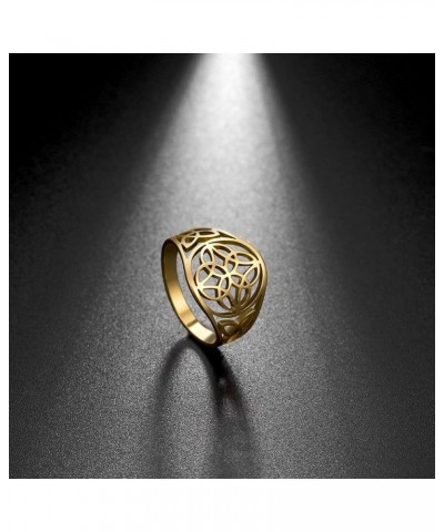 Witches Knot Ring Stainless Steel Witchcraft Celtic Amulet Ring Geometric Celtic Knot Ring Vintage Jewelry For Women 8 Style ...