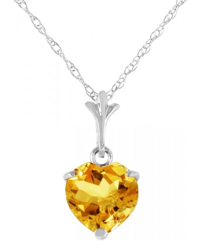 14k Yellow, White, Rose Gold Heart-shaped Natural Citrine Pendant Necklace White Gold 14.0 Inches $79.68 Necklaces