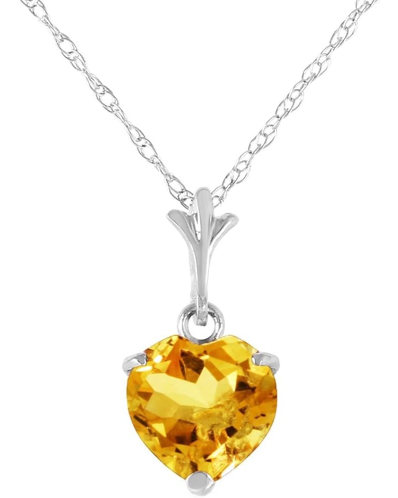 14k Yellow, White, Rose Gold Heart-shaped Natural Citrine Pendant Necklace White Gold 14.0 Inches $79.68 Necklaces