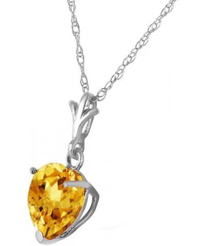 14k Yellow, White, Rose Gold Heart-shaped Natural Citrine Pendant Necklace White Gold 14.0 Inches $79.68 Necklaces