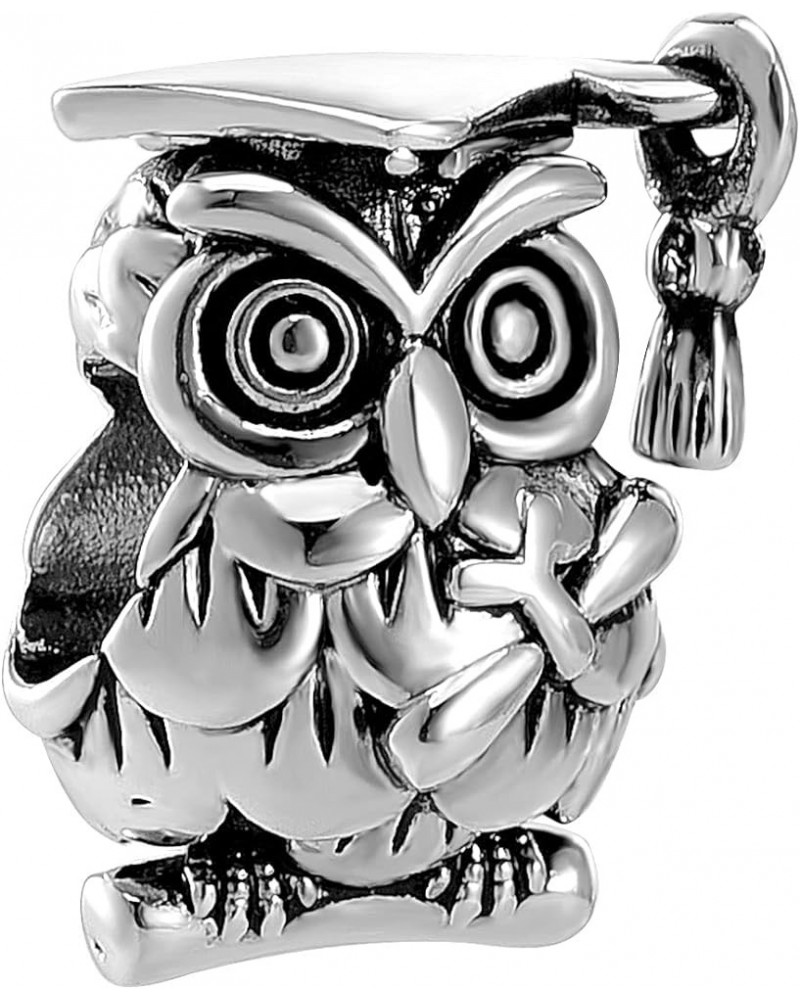 2022 Graduation Charm for Student Graduate Gifts Compatible With Pandora Charms Bracelets Graduation Owl $7.32 Bracelets