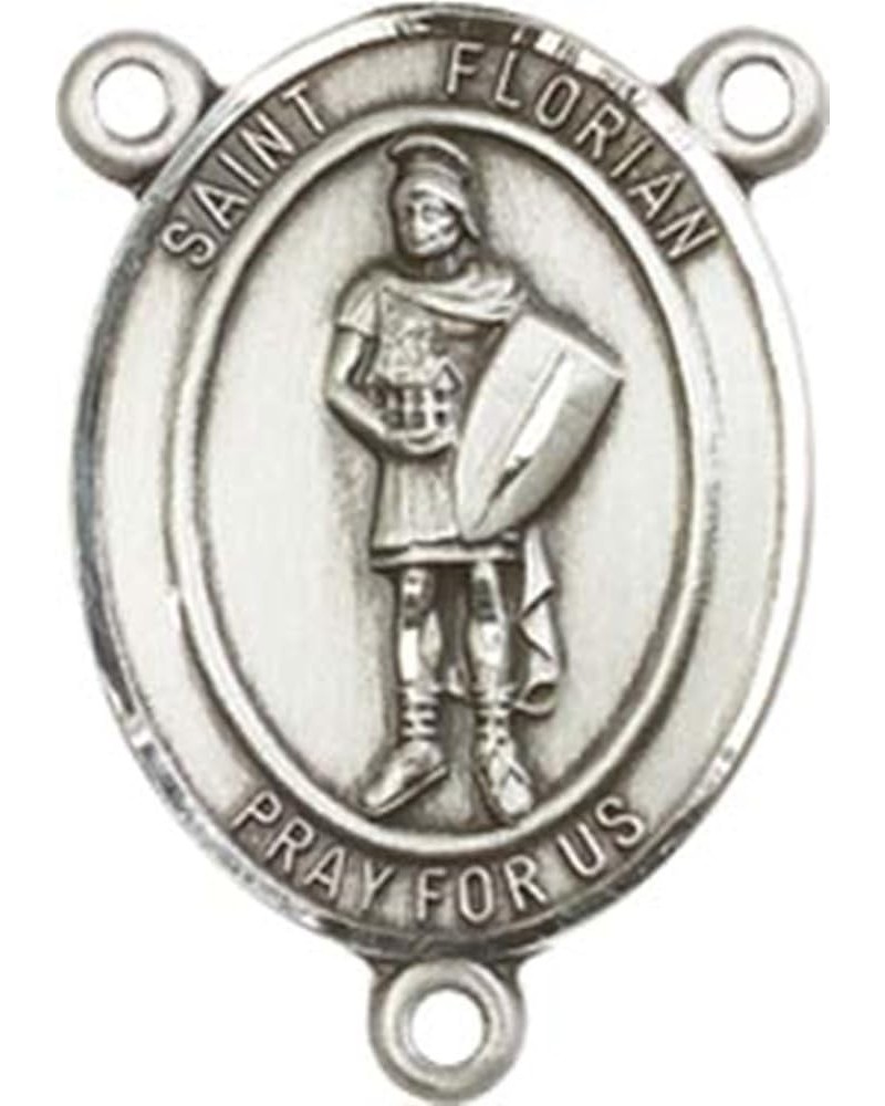 Sterling Silver Catholic Patron Saint Rosary Centerpiece Medal, 3/4 Inch Saint Florian $39.21 Pendants