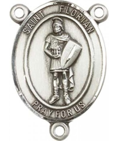 Sterling Silver Catholic Patron Saint Rosary Centerpiece Medal, 3/4 Inch Saint Florian $39.21 Pendants