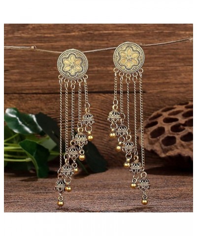 Indian Earrings for Women Jhumka Earrings Bell Drop Earring Vintage Ethnic Earrings Long Bell Dangle Earrings Tassel Bell Ear...