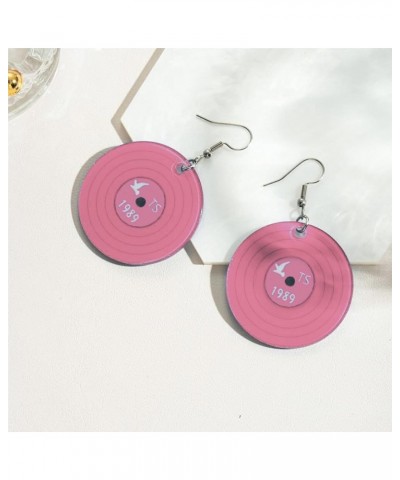 Pink Heart Earrings Love Snake Earrings Arylic Earrings Concert Outfit Gifts for Fans 1989 Pink $7.13 Earrings