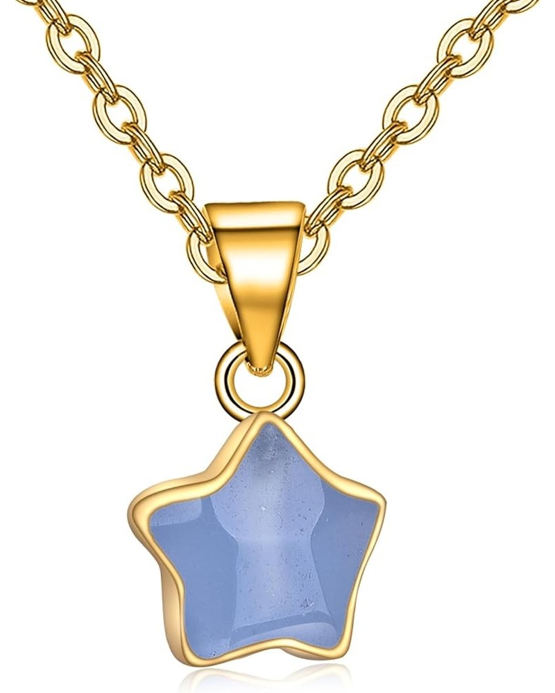 Crystal Pendant Necklace for Woman Birthday Christmas aquamarine $9.00 Necklaces