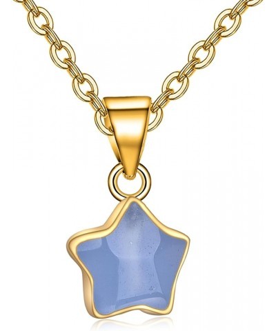 Crystal Pendant Necklace for Woman Birthday Christmas aquamarine $9.00 Necklaces