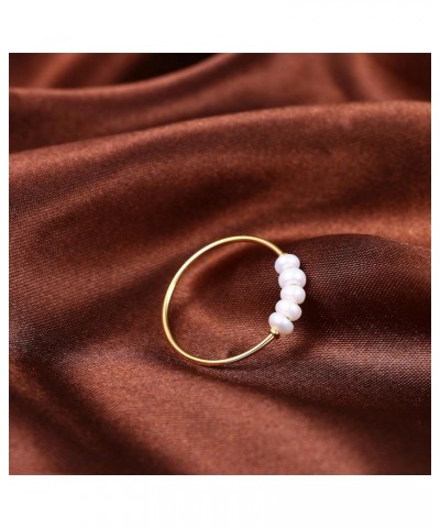 Gold Baroque Pearl Ring: Women Stackable Freshwater Pearls Dainty 14k Plated Non Tarnish Wedding Thumb Stainless Steel Rings ...