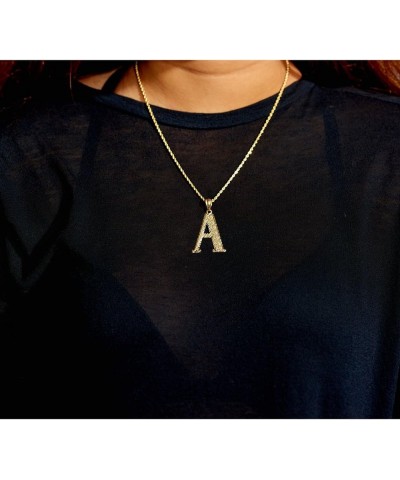 10K Yellow Gold Diamond Cut A to Z Alphabet Initial Letter Charm Pendant (Large Size) G $46.42 Pendants