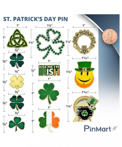 St. Patrick's Day Lapel Pin – Jewelry for Women and Men – Irish Culture Celebration Pin – Cast Pewter and Antique Bronze - Go...